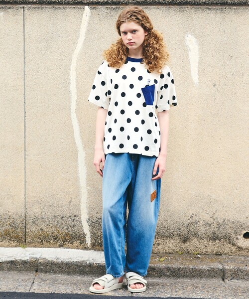 FRAPBOIS(フラボア)の「Lee ドットT(Tシャツ/カットソー・レディース・ブラック/ホワイト・M/L)」の3枚目の写真
