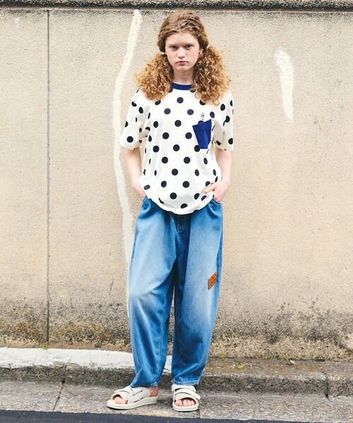 FRAPBOIS(フラボア)の「Lee ドットT(Tシャツ/カットソー・レディース・ブラック/ホワイト・M/L)」の4枚目の写真