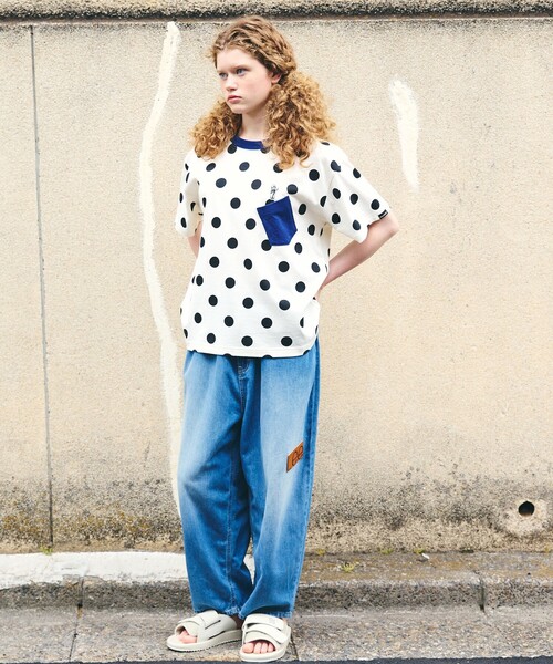 FRAPBOIS(フラボア)の「Lee ドットT(Tシャツ/カットソー・レディース・ブラック/ホワイト・M/L)」の5枚目の写真