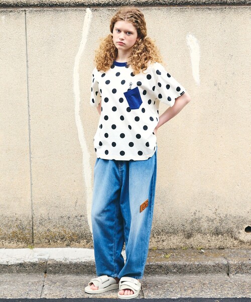 FRAPBOIS(フラボア)の「Lee ドットT(Tシャツ/カットソー・レディース・ブラック/ホワイト・M/L)」の6枚目の写真