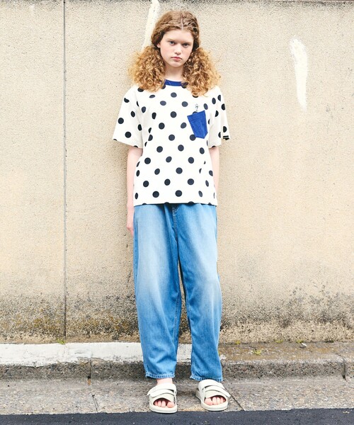 FRAPBOIS(フラボア)の「Lee ドットT(Tシャツ/カットソー・レディース・ブラック/ホワイト・M/L)」の8枚目の写真