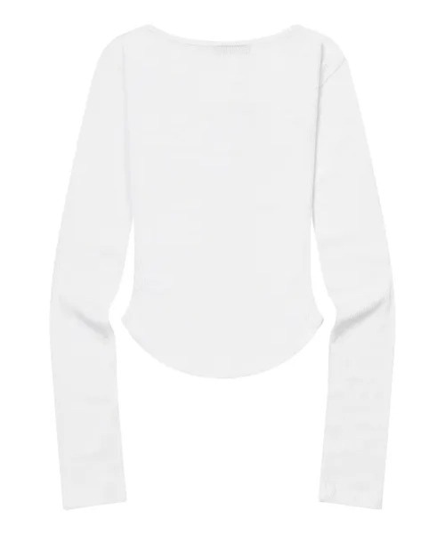 MUCENT(ムセント)の「MUCENT/ANIVボタンロングスリーブトップス(Tシャツ/カットソー・レディース・ブラック/ホワイト・FREE)」の12枚目の写真