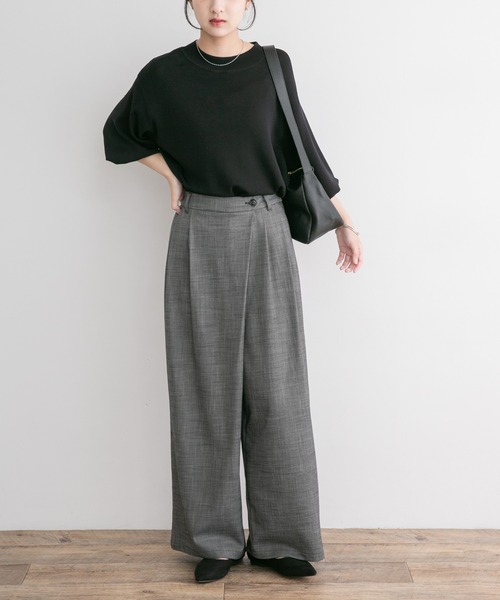 ITEMS URBANRESEARCH(アイテムズ アーバンリサーチ)の「ラップワイドパンツ(その他パンツ・レディース・ブラウン/ブラック・SMALL/MEDIUM)」の21枚目の写真