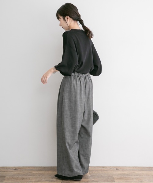 ITEMS URBANRESEARCH(アイテムズ アーバンリサーチ)の「ラップワイドパンツ(その他パンツ・レディース・ブラウン/ブラック・SMALL/MEDIUM)」の4枚目の写真