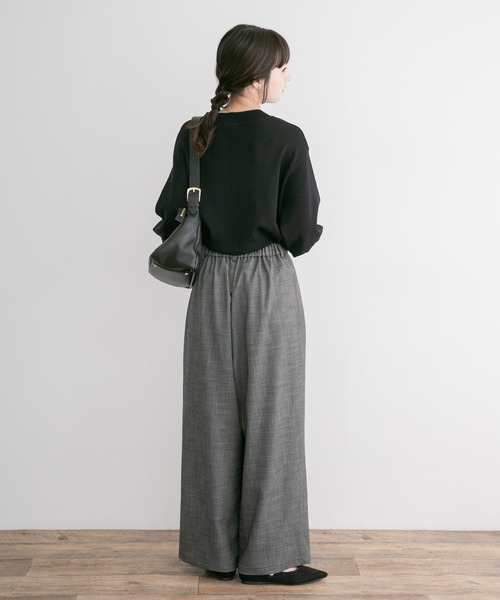 ITEMS URBANRESEARCH(アイテムズ アーバンリサーチ)の「ラップワイドパンツ(その他パンツ・レディース・ブラウン/ブラック・SMALL/MEDIUM)」の5枚目の写真
