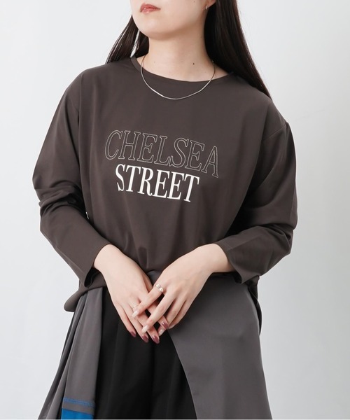 LUCA/LADY LUCK LUCA(ルカ/レディラックルカ)の「LC/LLL プレーティング天竺ロゴプルオーバー(Tシャツ/カットソー・レディース・グリーン/アイボリー/チャコールグレー/ライトグレー・FREE)」の5枚目の写真