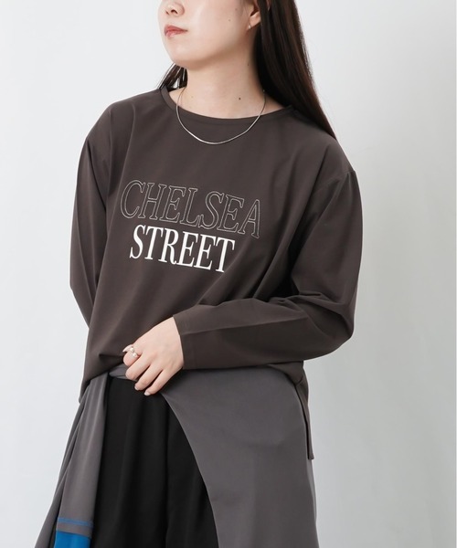 LUCA/LADY LUCK LUCA(ルカ/レディラックルカ)の「LC/LLL プレーティング天竺ロゴプルオーバー(Tシャツ/カットソー・レディース・グリーン/アイボリー/チャコールグレー/ライトグレー・FREE)」の9枚目の写真