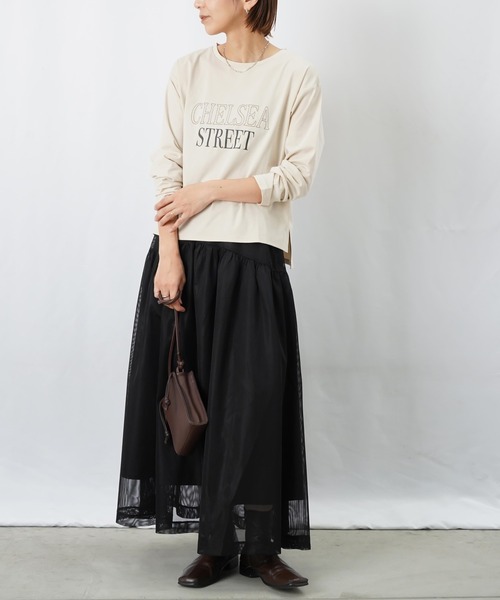 LUCA/LADY LUCK LUCA(ルカ/レディラックルカ)の「LC/LLL プレーティング天竺ロゴプルオーバー(Tシャツ/カットソー・レディース・グリーン/アイボリー/チャコールグレー/ライトグレー・FREE)」の13枚目の写真