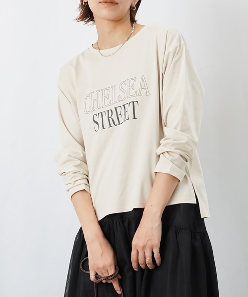 LUCA/LADY LUCK LUCA(ルカ/レディラックルカ)の「LC/LLL プレーティング天竺ロゴプルオーバー(Tシャツ/カットソー・レディース・グリーン/アイボリー/チャコールグレー/ライトグレー・FREE)」の11枚目の写真
