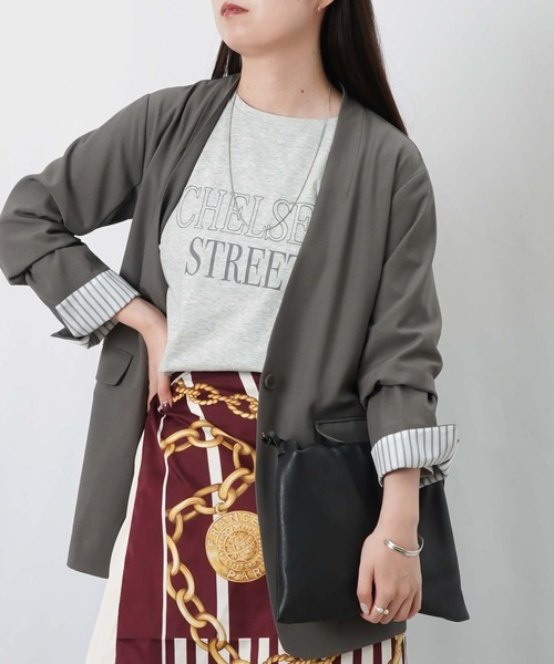 LUCA/LADY LUCK LUCA(ルカ/レディラックルカ)の「LC/LLL プレーティング天竺ロゴプルオーバー(Tシャツ/カットソー・レディース・グリーン/アイボリー/チャコールグレー/ライトグレー・FREE)」の22枚目の写真