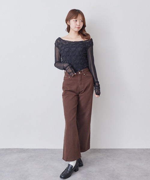 archives(アルシーヴ)の「チェックアソートくしゅくしゅシアーTOPS(Tシャツ/カットソー・レディース・ブラウン/ブルー/ブラック/オフホワイト・MEDIUM)」の21枚目の写真