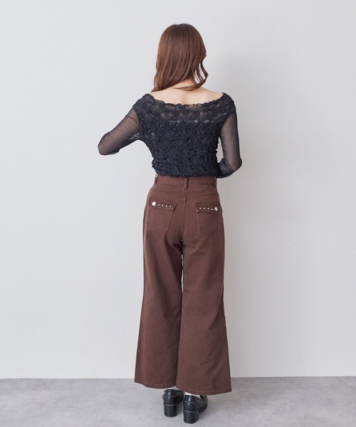 archives(アルシーヴ)の「チェックアソートくしゅくしゅシアーTOPS(Tシャツ/カットソー・レディース・ブラウン/ブルー/ブラック/オフホワイト・MEDIUM)」の22枚目の写真