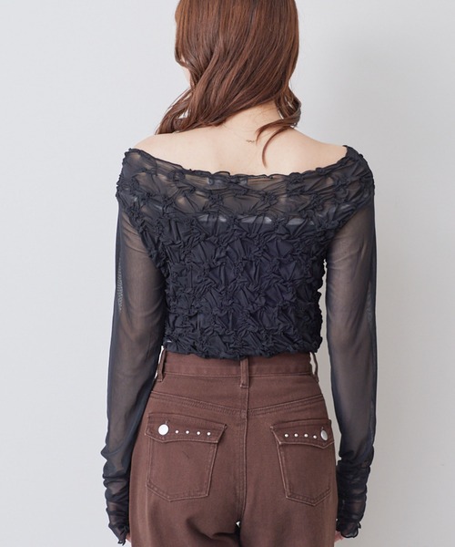 archives(アルシーヴ)の「チェックアソートくしゅくしゅシアーTOPS(Tシャツ/カットソー・レディース・ブラウン/ブルー/ブラック/オフホワイト・MEDIUM)」の19枚目の写真