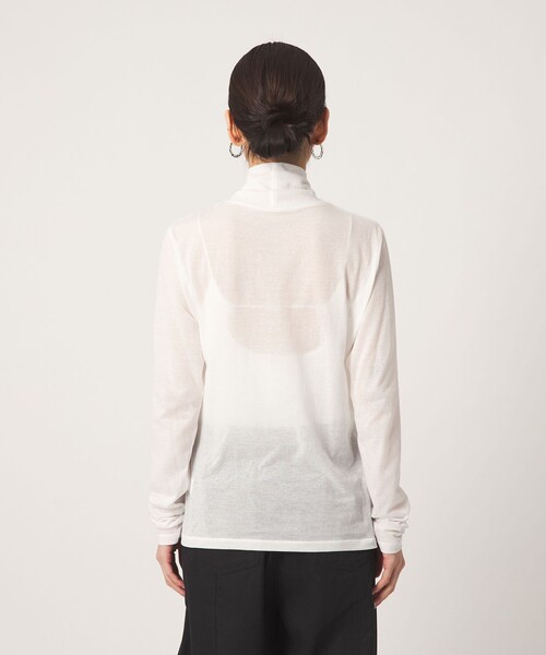CITEN(シテン)の「<CITEN>エッセンシャルシアータートルトップ(Tシャツ/カットソー・レディース・ワイン/ホワイト/ブラック・FREE)」の12枚目の写真