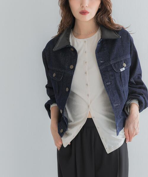 URBAN RESEARCH ROSSO WOMEN(アーバンリサーチ ロッソ)の「『別注』Lee×ROSSO 2WAY COLLAR SHORT JACKET(デニムジャケット・レディース・ブラック系その他/ワンウォッシュ・SHORT)」の11枚目の写真