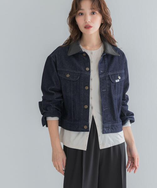 URBAN RESEARCH ROSSO WOMEN(アーバンリサーチ ロッソ)の「『別注』Lee×ROSSO 2WAY COLLAR SHORT JACKET(デニムジャケット・レディース・ブラック系その他/ワンウォッシュ・SHORT)」の12枚目の写真