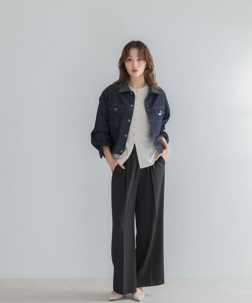 URBAN RESEARCH ROSSO WOMEN(アーバンリサーチ ロッソ)の「『別注』Lee×ROSSO 2WAY COLLAR SHORT JACKET(デニムジャケット・レディース・ブラック系その他/ワンウォッシュ・SHORT)」の14枚目の写真