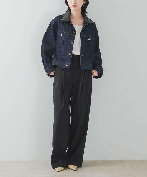 URBAN RESEARCH ROSSO WOMEN(アーバンリサーチ ロッソ)の「『別注』Lee×ROSSO 2WAY COLLAR SHORT JACKET(デニムジャケット・レディース・ブラック系その他/ワンウォッシュ・SHORT)」の16枚目の写真