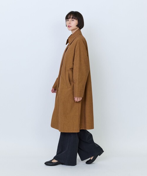 LOISIR（ロワズィール）の「グランジコットンポプリンステンカラーコート［ライナー着脱可］（ステンカラーコート・レディース・ベージュ/ブラウン・FREE）」の12枚目の写真