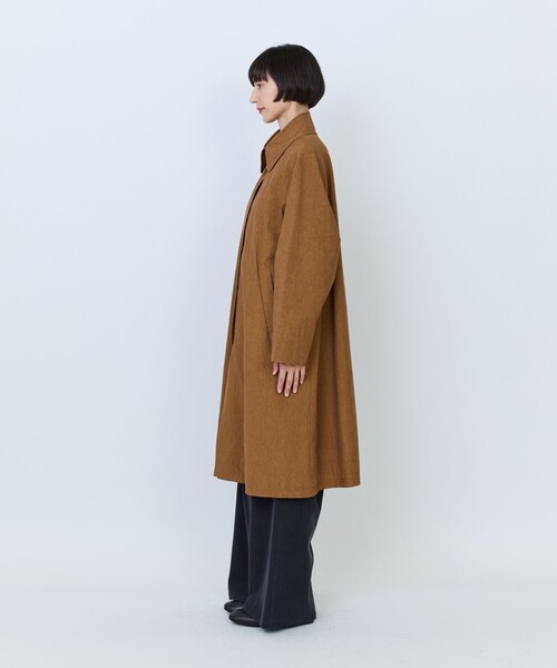 LOISIR（ロワズィール）の「グランジコットンポプリンステンカラーコート［ライナー着脱可］（ステンカラーコート・レディース・ベージュ/ブラウン・FREE）」の15枚目の写真