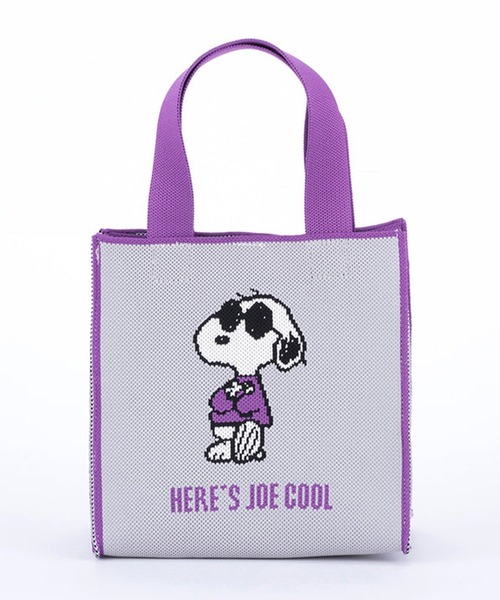 PEANUTS(ピーナッツ)の「"11"≪PEANUTS≫1ポケット ジャガード キュービック バッグ(トートバッグ・レディース・スカイブルー/ライトグレー/スミクロ/ベージュ・ONE SIZE)」の3枚目の写真
