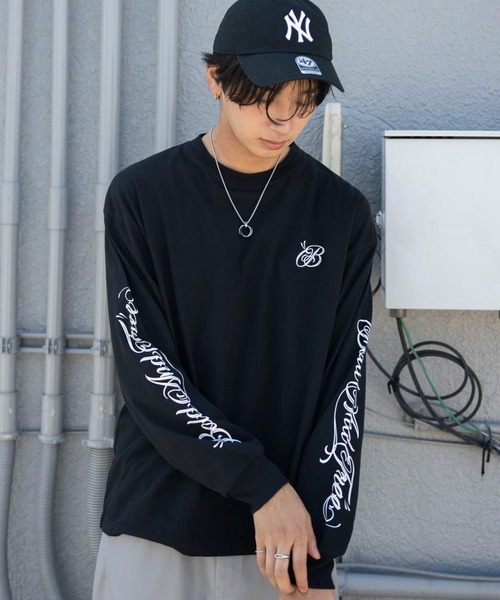 WEGO(ウィゴー)の「WEGO/【26年秋冬新作】アクセ付きスクリプトグラフィックT(LS)(Tシャツ/カットソー・メンズ・ホワイト/ブラック・MEDIUM/LARGE)」の14枚目の写真