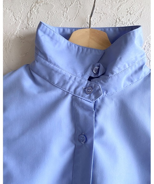 She's Closet(シーズクローゼット)の「2WAY レギュラーカラー スタンドネック シャツ ブラウス(シャツ/ブラウス・レディース・ブラウン/チャコールグレー/ホワイト/ブルー・FREE)」の19枚目の写真