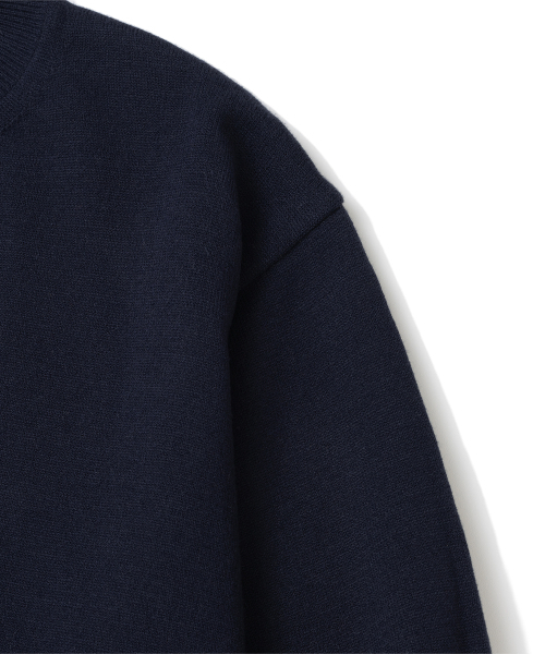 KNITTED（ニッティド）の「ベーシックエッセンシャルクロップラウンドニット NAVY（ニット/セーター・メンズ・その他・MEDIUM/LARGE/X-LARGE）」の4枚目の写真