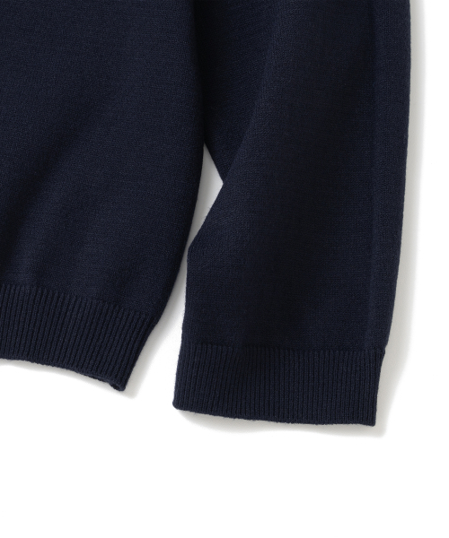 KNITTED（ニッティド）の「ベーシックエッセンシャルクロップラウンドニット NAVY（ニット/セーター・メンズ・その他・MEDIUM/LARGE/X-LARGE）」の6枚目の写真