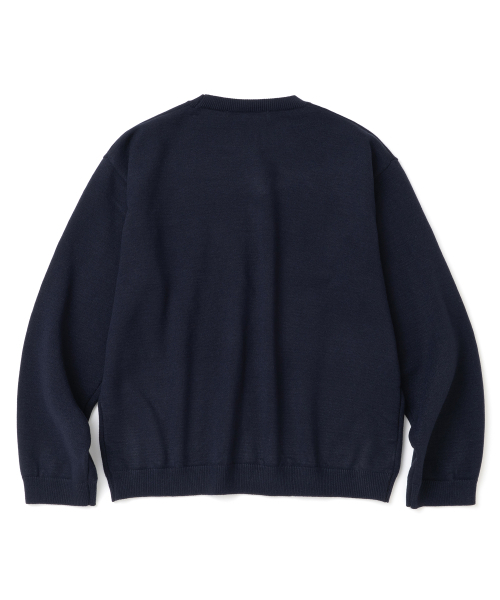 KNITTED（ニッティド）の「ベーシックエッセンシャルクロップラウンドニット NAVY（ニット/セーター・メンズ・その他・MEDIUM/LARGE/X-LARGE）」の7枚目の写真