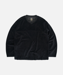 TERRY VELVET LS TEE _ BLACK