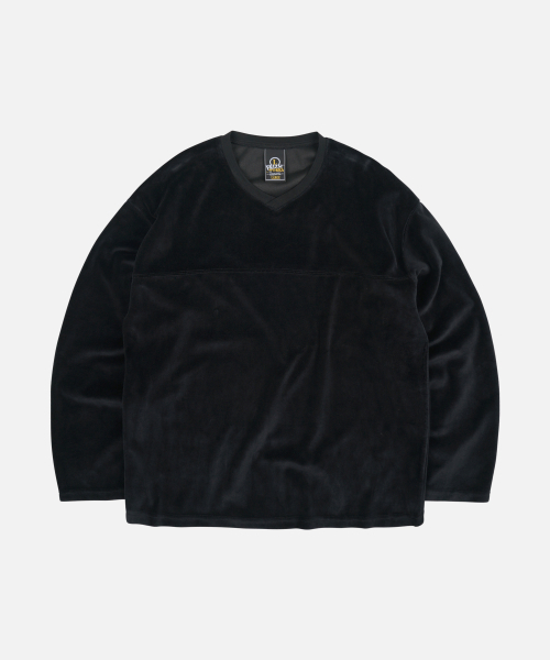 FRIZMWORKS(フリズムワークス)の「TERRY VELVET LS TEE _ BLACK(Tシャツ/カットソー・メンズ・その他・SMALL/MEDIUM/LARGE/X-LARGE)」の1枚目の写真