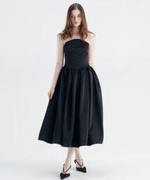 SATIN FLARE DRESS