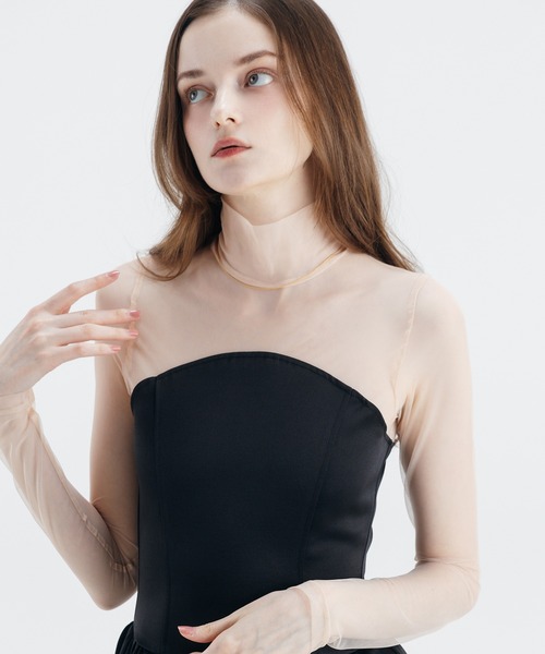 EIMY ISTOIRE(エイミーイストワール)の「SATIN FLARE DRESS(ドレス・レディース・ブラック・38/36)」の9枚目の写真