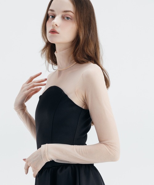 EIMY ISTOIRE(エイミーイストワール)の「SATIN FLARE DRESS(ドレス・レディース・ブラック・38/36)」の10枚目の写真