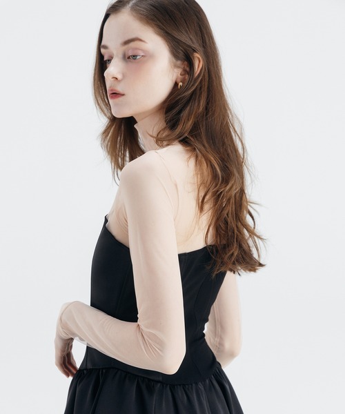 EIMY ISTOIRE(エイミーイストワール)の「SATIN FLARE DRESS(ドレス・レディース・ブラック・38/36)」の11枚目の写真