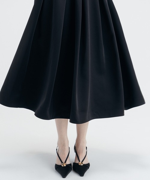 EIMY ISTOIRE(エイミーイストワール)の「SATIN FLARE DRESS(ドレス・レディース・ブラック・38/36)」の13枚目の写真
