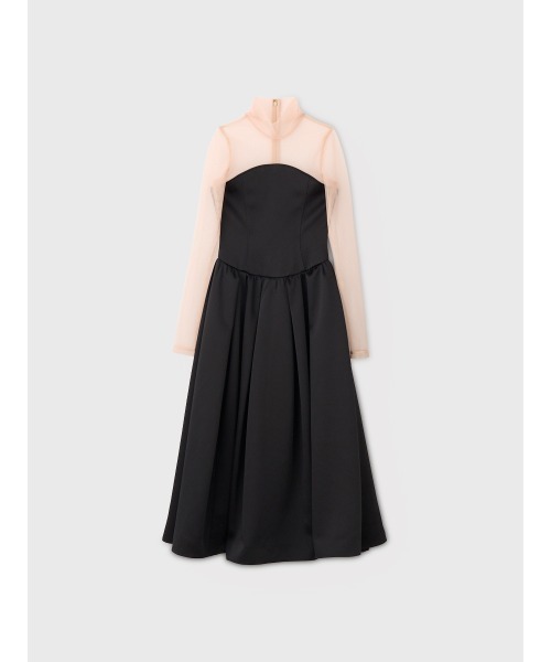 EIMY ISTOIRE(エイミーイストワール)の「SATIN FLARE DRESS(ドレス・レディース・ブラック・38/36)」の14枚目の写真
