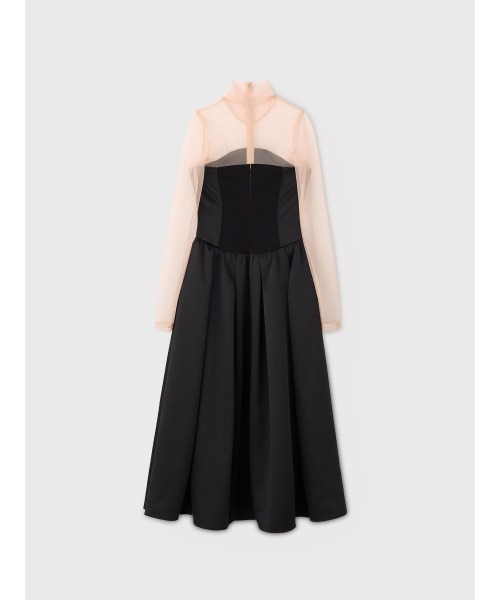 EIMY ISTOIRE(エイミーイストワール)の「SATIN FLARE DRESS(ドレス・レディース・ブラック・38/36)」の2枚目の写真