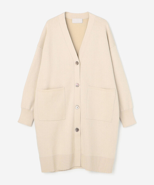 WALANCE（ワランス）の「WALANCE | コットンシルク ダブルフェイス ロングカーディガン WOMEN（カーディガン/ボレロ・レディース・カーキ/アイボリー・F）」の3枚目の写真