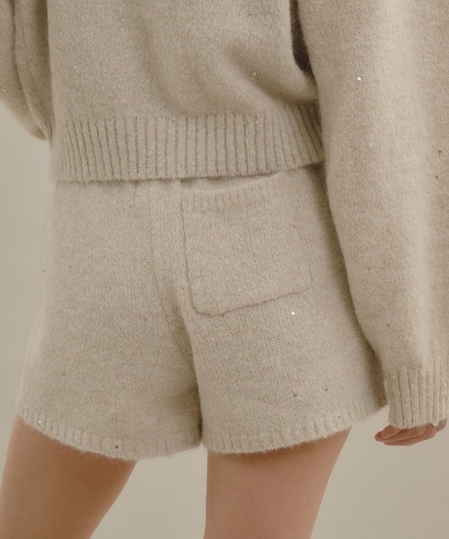 apres jour mignon(アプレジュールミニョン)の「【セットアップ着用可能】ラメスパンコールショートパンツ(その他パンツ・レディース・ベージュ/アイボリー/ブラウン系その他/ブルー・フリー)」の8枚目の写真