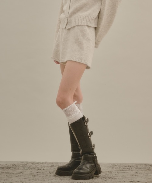 apres jour mignon(アプレジュールミニョン)の「【セットアップ着用可能】ラメスパンコールショートパンツ(その他パンツ・レディース・ベージュ/アイボリー/ブラウン系その他/ブルー・フリー)」の9枚目の写真