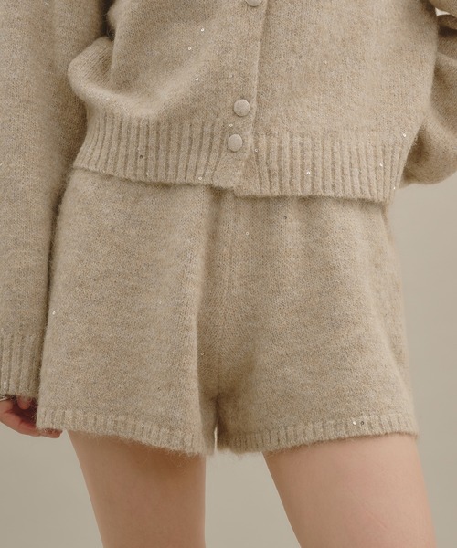 apres jour mignon(アプレジュールミニョン)の「【セットアップ着用可能】ラメスパンコールショートパンツ(その他パンツ・レディース・ベージュ/アイボリー/ブラウン系その他/ブルー・フリー)」の19枚目の写真