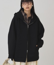 裏起毛 ロゴパッチワーク フーディー TINA：JOJUN（パーカー）｜TINA