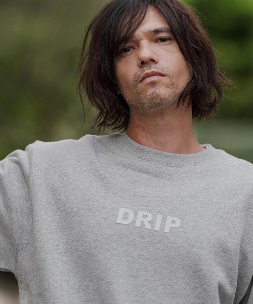 CAMBIO(カンビオ)の「msw1964- ヘビー裏毛プリントCNスウェット - Drip(2602133MCB)(スウェット・メンズ・ホワイト/ブラック/ミックスグレー/ネイビー・S/M/L/XL)」の3枚目の写真