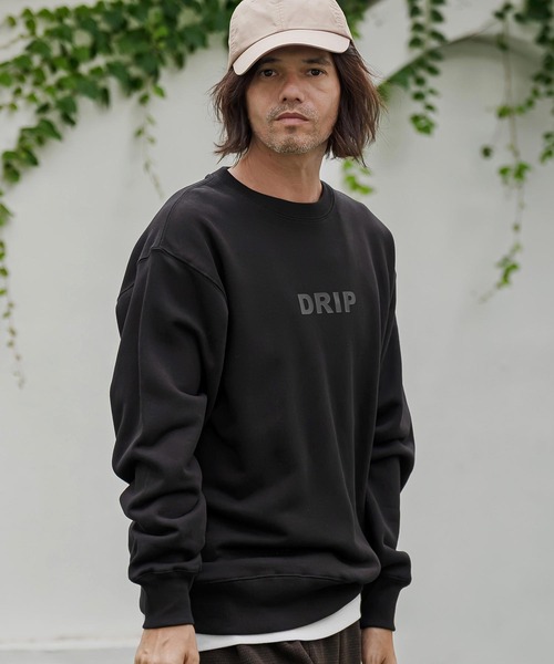 CAMBIO(カンビオ)の「msw1964- ヘビー裏毛プリントCNスウェット - Drip(2602133MCB)(スウェット・メンズ・ホワイト/ブラック/ミックスグレー/ネイビー・S/M/L/XL)」の1枚目の写真