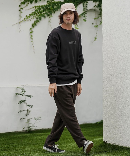 CAMBIO(カンビオ)の「msw1964- ヘビー裏毛プリントCNスウェット - Drip(2602133MCB)(スウェット・メンズ・ホワイト/ブラック/ミックスグレー/ネイビー・S/M/L/XL)」の9枚目の写真