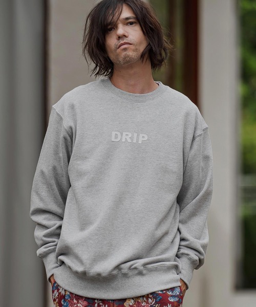 CAMBIO(カンビオ)の「msw1964- ヘビー裏毛プリントCNスウェット - Drip(2602133MCB)(スウェット・メンズ・ホワイト/ブラック/ミックスグレー/ネイビー・S/M/L/XL)」の10枚目の写真