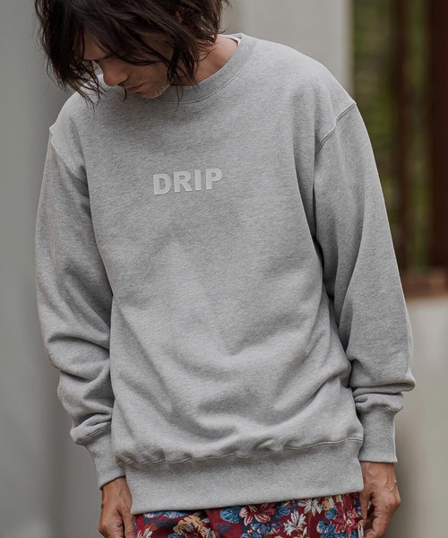 CAMBIO(カンビオ)の「msw1964- ヘビー裏毛プリントCNスウェット - Drip(2602133MCB)(スウェット・メンズ・ホワイト/ブラック/ミックスグレー/ネイビー・S/M/L/XL)」の11枚目の写真
