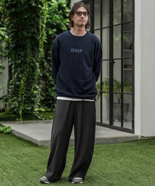 CAMBIO(カンビオ)の「msw1964- ヘビー裏毛プリントCNスウェット - Drip(2602133MCB)(スウェット・メンズ・ホワイト/ブラック/ミックスグレー/ネイビー・S/M/L/XL)」の19枚目の写真
